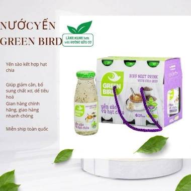 Lốc 6 chai Yến sào Green Bird 4 vị 185ml - Giảm còn 150.000đ, tăng sức đề kháng, dinh dưỡng cho cả gia đình 5 Lốc 6 chai Yến sào Green Bird 4 vị 185ml - Giảm còn 150.000đ, tăng sức đề kháng, dinh dưỡng cho cả gia đình 5