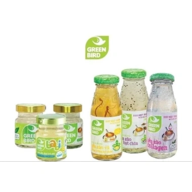 Lốc 6 chai Yến sào và Đông trùng hạ thảo Green Bird 185ml - Giá chỉ 160.000₫