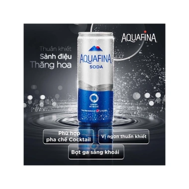Lốc 6 Lon Aquafina Soda 320ml Không Đường Có Ga - Giá chỉ 57.200₫
