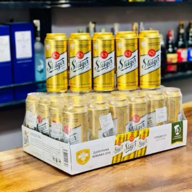 Lốc 6 Lon Bia Steiger Gold 5% Tiệp Khắc - Chính Hãng, Đậm Vị, Giá 290.000₫