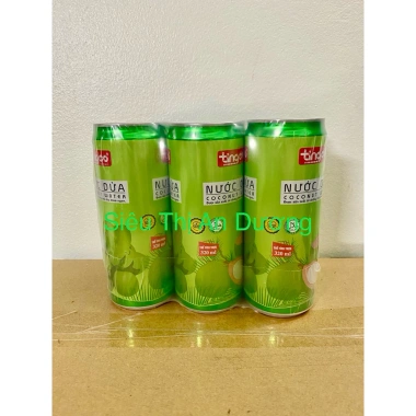 Lốc 6 lon Nước Dừa Tingco cao-thấp thơm ngon ngọt mát, giải nhiệt, chỉ 65.111₫