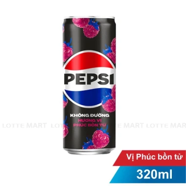 Lốc 6 Lon Pepsi Không Calo Vị Phúc Bồn Tử 320ml – Thơm Ngon, Giá 111.000 VND
