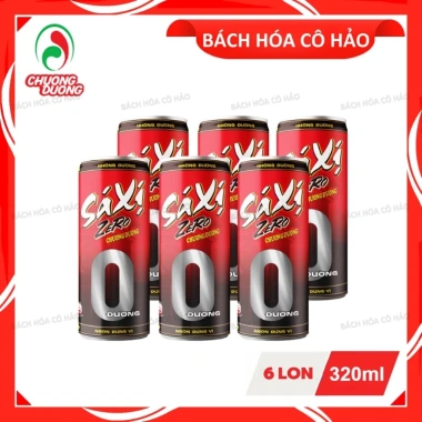 Lốc 6 lon Sá Xị Zero không đường Chương Dương 320ml - Giá chỉ 156.000đ