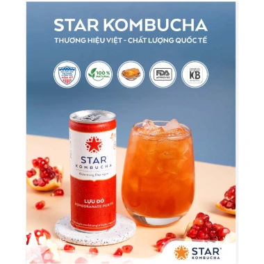 Lốc 6 Lon Star Kombucha Mix Vị - Nước lên men probiotic, giảm 18% chỉ 240.000₫ 3