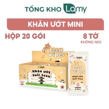 Lốc 8 gói Teen EcoWipes mini 8 tờ không mùi, bỏ túi tiện lợi cho học sinh sinh viên - chỉ 26.000 VND 10