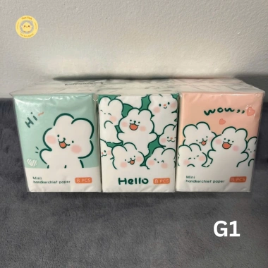 Lốc 9 gói khăn giấy khô nhỏ gọn 3 lớp Tick Tick bột gỗ nguyên chất, bỏ túi đa năng, hoạt hình đáng yêu - giá ưu đãi 32,760 VND 3