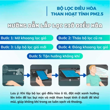 Lọc Gió Điều Hòa Mitsubishi Xpander - Lọc Bụi Mịn, Khử Mùi Vinal Cao Cấp 2