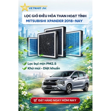 Lọc Gió Điều Hòa Mitsubishi Xpander - Lọc Bụi Mịn, Khử Mùi Vinal Cao Cấp 9