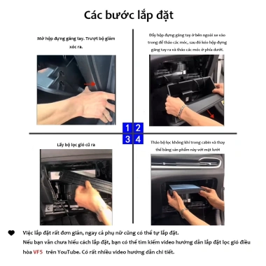 Lọc gió điều hòa than hoạt tính VinFast VF5 VFe34 - Khử mùi, giá 110.500 VND