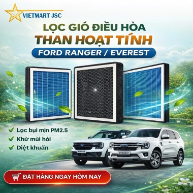 Lọc Gió Ford Ranger và Everest - Điều Hòa Vinal, Vietmart, Giá 219k Giảm từ 273,750