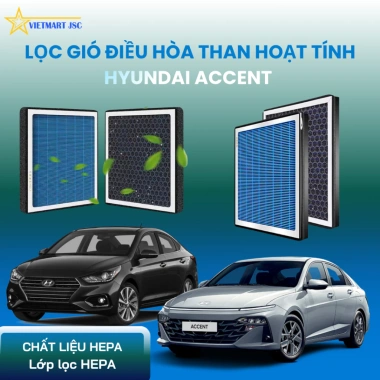 Lọc Gió HEPA Hyundai Accent Than Hoạt Tính - Lọc Bụi Mịn, Khử Mùi, Giá 219.114 VND