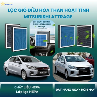 Lọc gió Mitsubishi Attrage – Lọc bụi mịn, khử mùi cao cấp, giá ưu đãi 219.114₫
