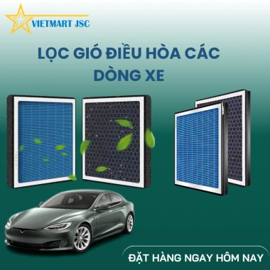 Lọc Gió Ô Tô HEPA Khử Mùi Than Hoạt Tính + 2 Thùng Nước Rửa Kính 4L - Giá ưu đãi 184.100 VND