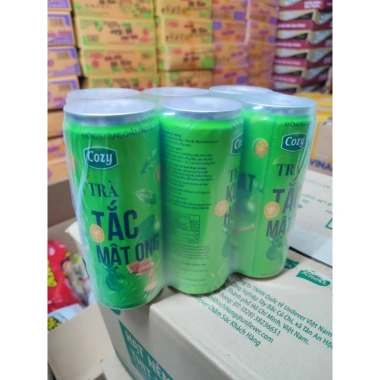 Lốc trà đào sả Cozy 6 lon 320ml - Vị thanh mát, giảm còn 55.900₫, ngon rõ vị