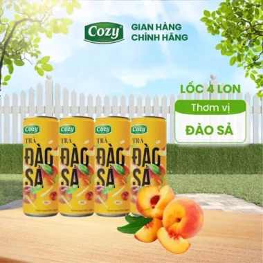 Lốc Trà Đào Sả và Tắc Mật Ong Cozy 6 Lon 320ml - Vị Ngon Rõ, Giảm Giá 57,400đ
