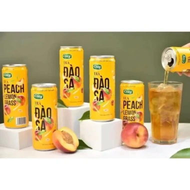 Lốc Trà Đào Sả và Tắc Mật Ong Cozy 6 Lon 320ml - Vị Ngon Rõ, Giảm Giá 57,400đ