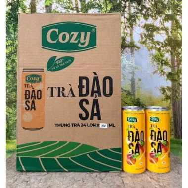 Lốc Trà Đào Sả và Tắc Mật Ong Cozy 6 Lon 320ml - Vị Ngon Rõ, Giảm Giá 57,400đ