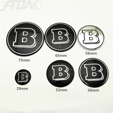 Logo Brabus Mercedes 75mm chữ B, vô lăng 52mm, dán bánh xe 56mm - Giá 58.389₫ 4