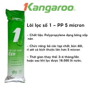 Lõi lọc nước Kangaroo 123 - Quả lọc nước chính hãng giảm 28.000₫ bảo vệ sức khỏe