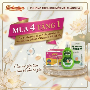 Lợi Sữa TADAVINA 30 gói - Tăng tiết sữa, giảm tắc tuyến sau sinh, giá ưu đãi 300k