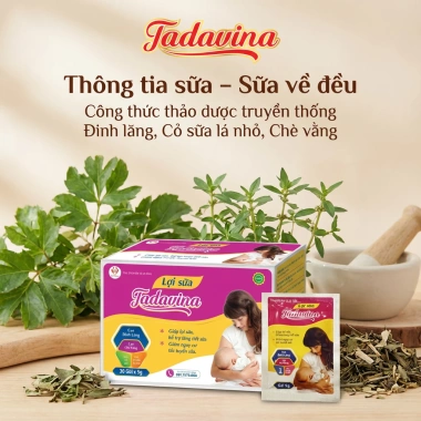 Lợi Sữa TADAVINA 30 gói - Tăng tiết sữa, giảm tắc tuyến sau sinh, giá ưu đãi 300k