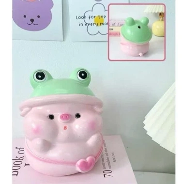 Lợn Đất Đội Mũ ếch Size Nhỏ: Đồ Trang Trí, Quà Tặng, Ống Tiết Kiệm Giá 55k