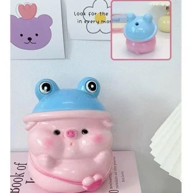 Lợn Đất Đội Mũ ếch Size Nhỏ: Đồ Trang Trí, Quà Tặng, Ống Tiết Kiệm Giá 55k