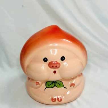 Lợn Đất Heo Ống Tiết Kiệm Bé Đào Cute Dễ Thương Bát Tràng - Chỉ 105.000₫ 4