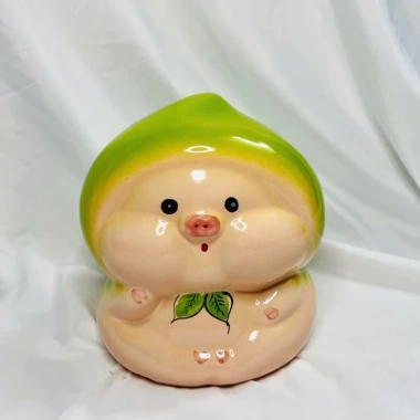 Lợn Đất Heo Ống Tiết Kiệm Bé Đào Cute Dễ Thương Bát Tràng - Chỉ 105.000₫ 7