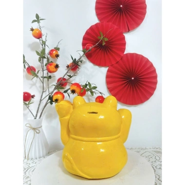 Lợn Đất Heo Tiết Kiệm SIZE TO - Mèo Thần Tài Rước Lộc, ống heo tiết kiệm tiền, HTKVN27, Giá 89.000đ 2
