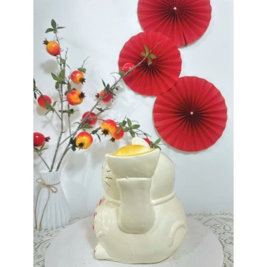 Lợn Đất Heo Tiết Kiệm SIZE TO - Mèo Thần Tài Rước Lộc, ống heo tiết kiệm tiền, HTKVN27, Giá 89.000đ 5