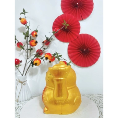 Lợn Đất Heo Tiết Kiệm SIZE TO - Mèo Thần Tài Rước Lộc, ống heo tiết kiệm tiền, HTKVN27, Giá 89.000đ 9