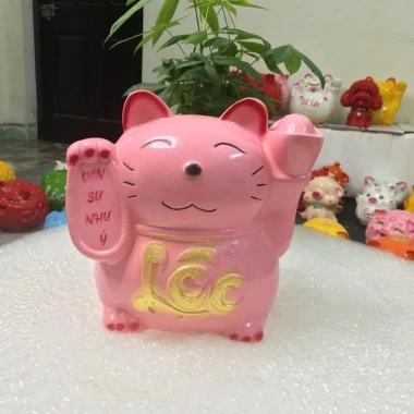 Lợn Đất Heo Tiết Kiệm SIZE TO - Mèo Thần Tài Rước Lộc, ống heo tiết kiệm tiền, HTKVN27, Giá 89.000đ 10