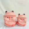 Lợn đất Lỗ tròn - Heo tiết kiệm decor Bát Tràng, Heo mũ ếch, giá chỉ 65.000₫ 3