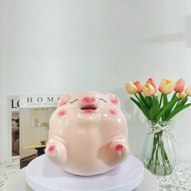 Lợn Đất Ống Heo Tiết Kiệm Tiền HEO BAY MÔNG CONG Siêu Đẹp Mẫu Mới 2.026 XLDDGR HĐ41 Giá 85.000 VND 2