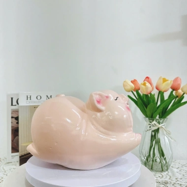 Lợn Đất Ống Heo Tiết Kiệm Tiền HEO BAY MÔNG CONG Siêu Đẹp Mẫu Mới 2.026 XLDDGR HĐ41 Giá 85.000 VND 3