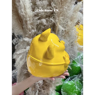 Lợn Đất Túi Thỏ Size To - Heo Đất Trang Trí Nhỏ Gọn, Giá Ưu Đãi 99.000 VNĐ | Chin Decor VN 5