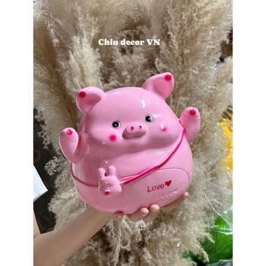 Lợn Đất Túi Thỏ Size To - Heo Đất Trang Trí Nhỏ Gọn, Giá Ưu Đãi 99.000 VNĐ | Chin Decor VN 6