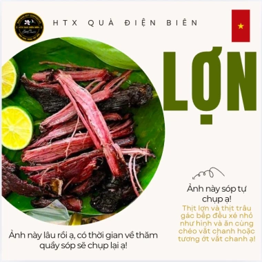 Lợn Gác Bếp Khô HTX Quà Điện Biên - Thịt khô ngon, giảm giá 23% chỉ 300.000₫