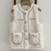 Lông Áo Vest Nữ Thu Đông 2.024 Cừu Sang Trọng và Cotton Dày, Áo Khoác Nhỏ Rời 294.840đ 10
