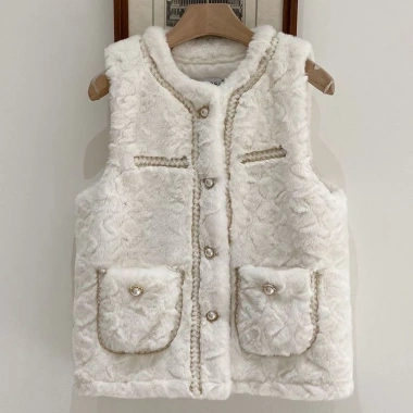 Lông Áo Vest Nữ Thu Đông 2.024 Cừu Sang Trọng và Cotton Dày, Áo Khoác Nhỏ Rời 294.840đ 10