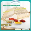 Lồng bàn gấp gọn 80x80cm – Ren chống bụi, côn trùng, ruồi, bảo vệ thực phẩm