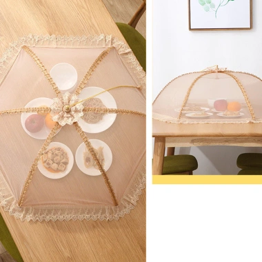 Lồng bàn gấp gọn 80x80cm – Ren chống bụi, côn trùng, ruồi, bảo vệ thực phẩm 6