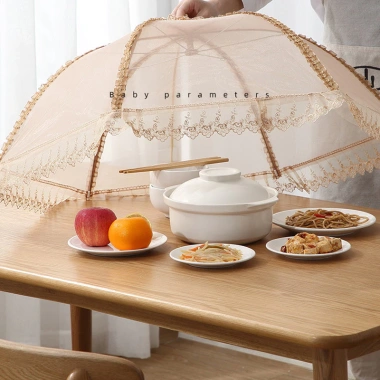 Lồng bàn gấp gọn 80x80cm – Ren chống bụi, côn trùng, ruồi, bảo vệ thực phẩm 7