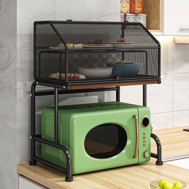 Lồng Bàn Thép 2 Tầng - Kệ Úp Bát Chống Côn Trùng, Dùng cho Tủ Đựng Đồ Ăn, 318.000 VND