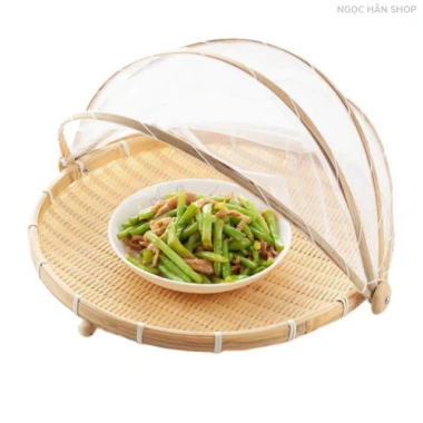Lồng bàn tre gấp gọn - Mẹt decor đa size, thân thiện môi trường, giảm 153.332₫ 7