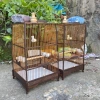 Lồng chim hút mật gỗ mun đuôi công 23x42cm - Giá rẻ, tặng phụ kiện Kabosa 4