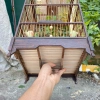 Lồng chim hút mật gỗ mun đuôi công 23x42cm - Giá rẻ, tặng phụ kiện Kabosa 5