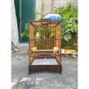 Lồng chim hút mật gỗ mun đuôi công 23x42cm - Giá rẻ, tặng phụ kiện Kabosa 9
