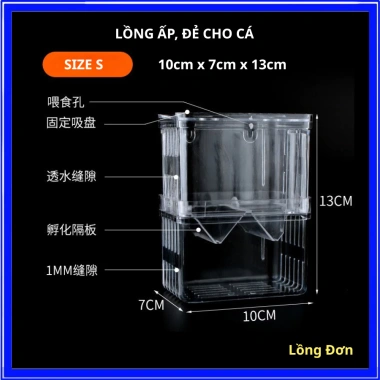 Lồng Đẻ Cá Bảy Màu Ấp Tách Mica Trong Suốt - Nhiều Kích Thước, Giá 31.990₫ 5